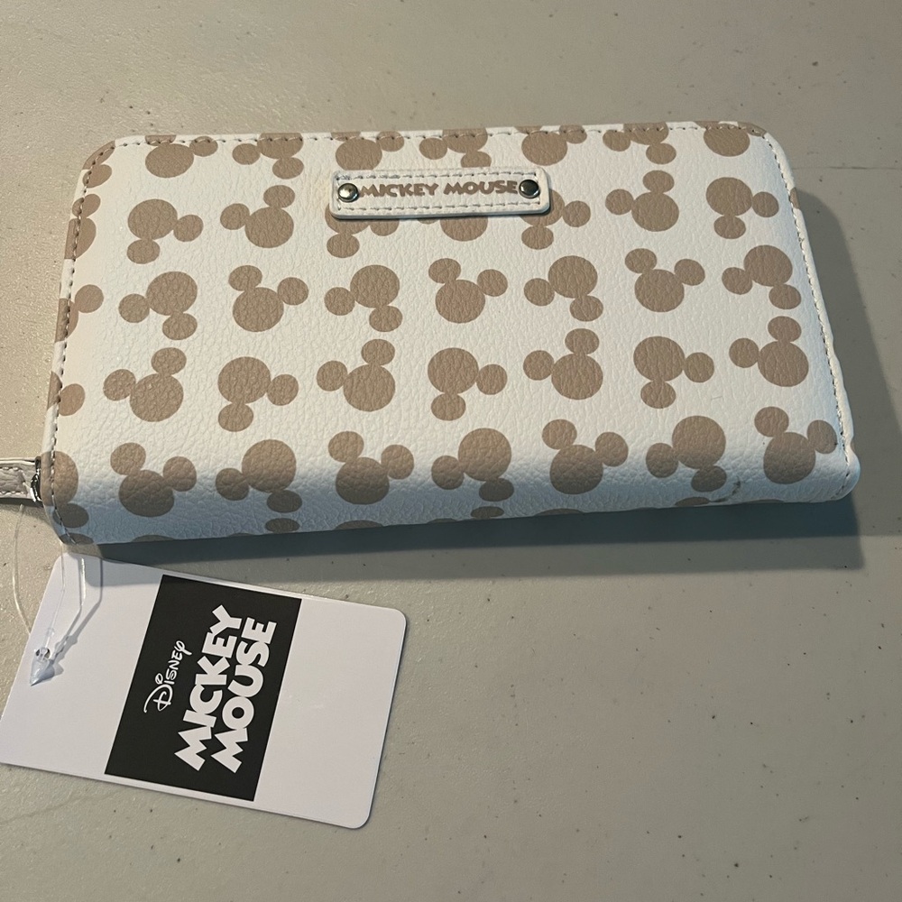 Disney Mickey Mouse Cream and Brown Wallet